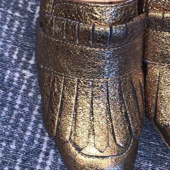 Kenneth Cole Macey gold sparkle loafers 9 - Picture 12 of 15